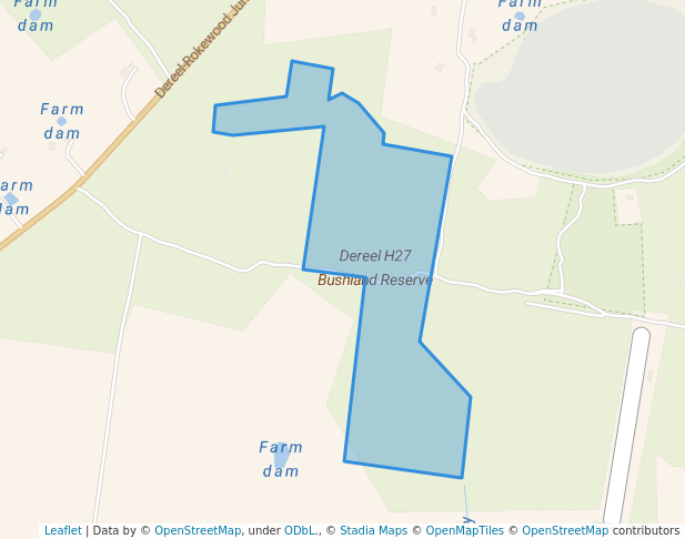 walking in Dereel H27 Bushland Reserve map in Sulky