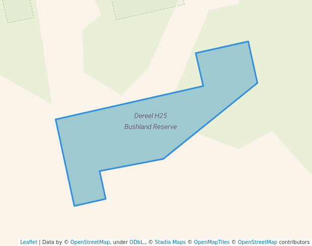 walking in Dereel H25 Bushland Reserve map in Sulky