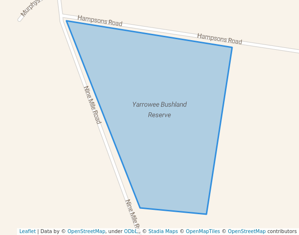 walking in Yarrowee Bushland Reserve map in Sulky