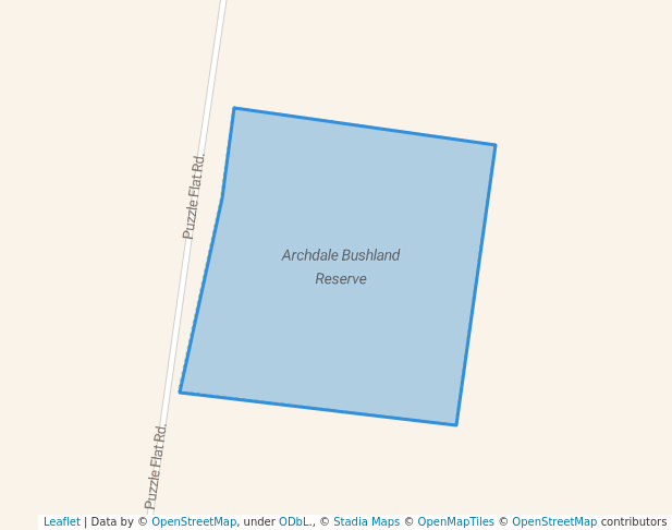 walking in Archdale Bushland Reserve map in Emu