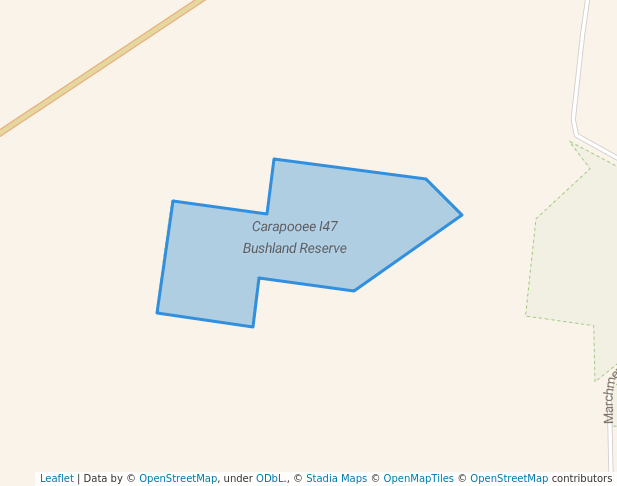 walking in Carapooee I47 Bushland Reserve map in Gooroc