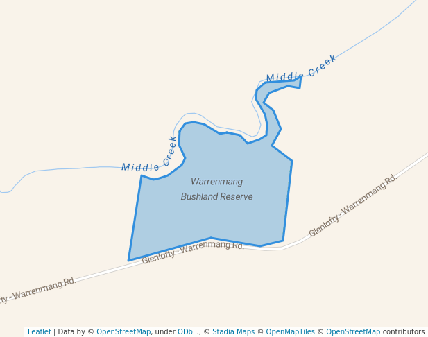 walking in Warrenmang Bushland Reserve map in Tanwood