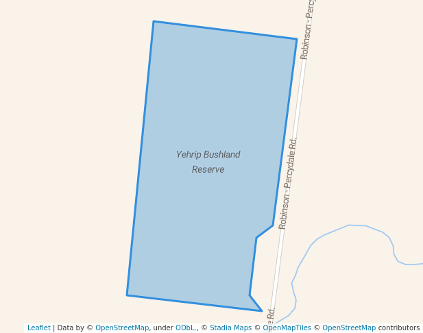 walking in Yehrip Bushland Reserve map in Tanwood