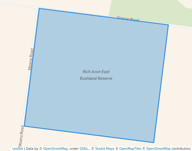 walking in Rich Avon East Bushland Reserve map in Laen