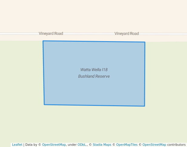 walking in Watta Wella I18 Bushland Reserve map in Navarre