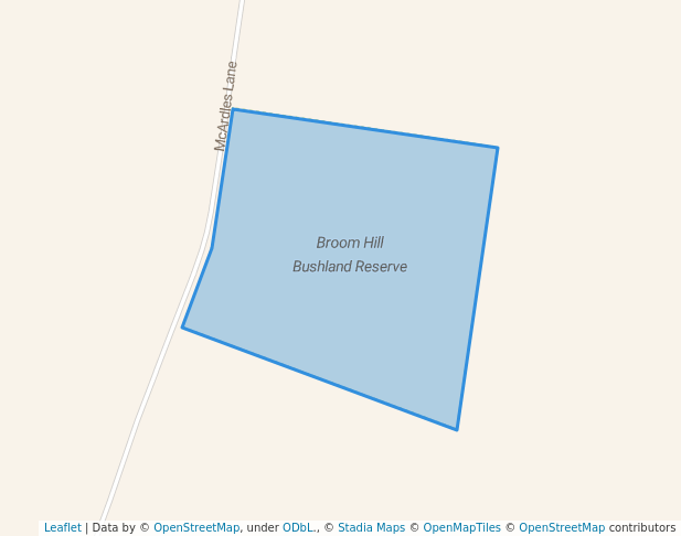 walking in Broom Hill Bushland Reserve map in Alma