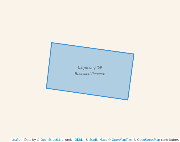 walking in Dalyenong I59 Bushland Reserve map in Gooroc