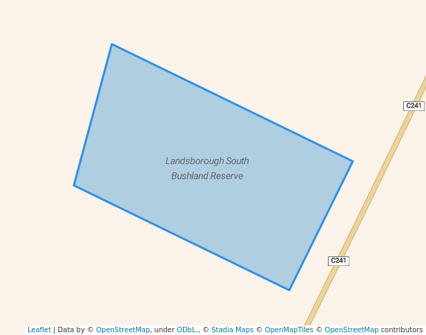 walking in Landsborough South Bushland Reserve map in Navarre
