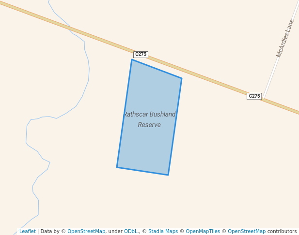 walking in Rathscar Bushland Reserve map in Alma