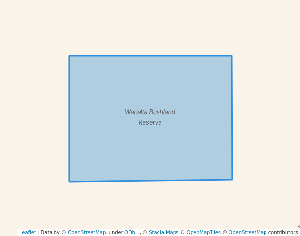 walking in Wanalta Bushland Reserve map in Gobarup