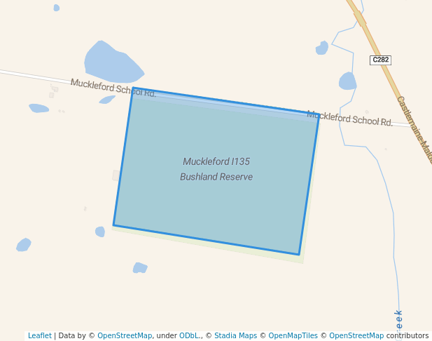walking in Muckleford I135 Bushland Reserve map in Yapeen