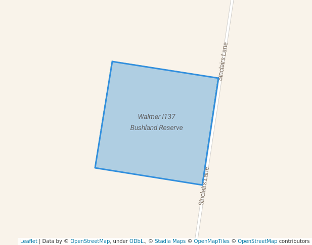 walking in Walmer I137 Bushland Reserve map in Maldon