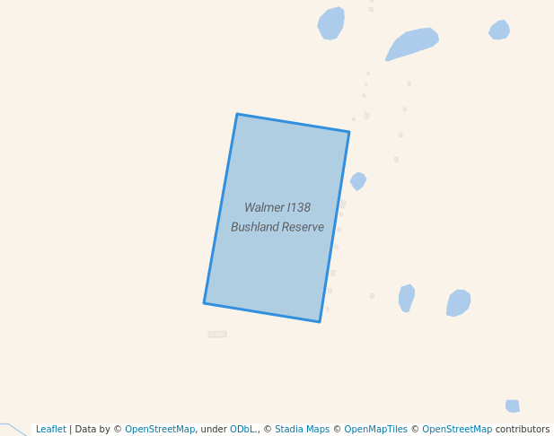 walking in Walmer I138 Bushland Reserve map in Maldon