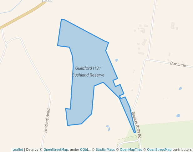 walking in Guildford I131 Bushland Reserve map in Yapeen