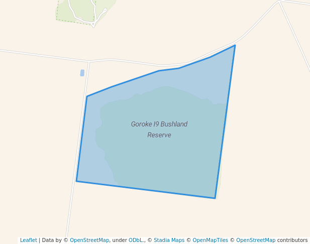 walking in Goroke I9 Bushland Reserve map in Goroke