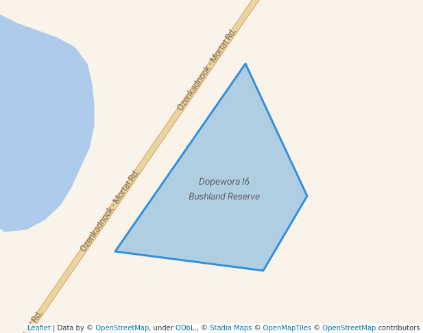 walking in Dopewora I6 Bushland Reserve map in Peronne