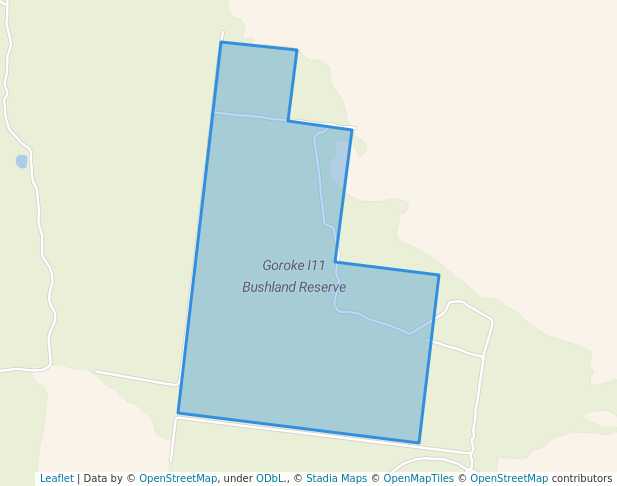 walking in Goroke I11 Bushland Reserve map in Goroke