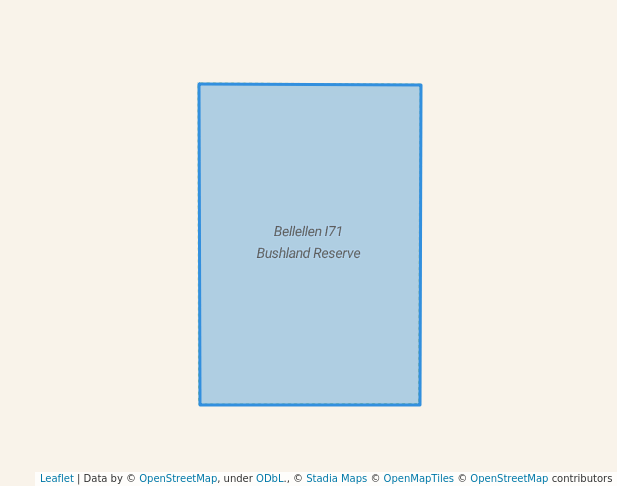 walking in Bellellen I71 Bushland Reserve map in Pomonal