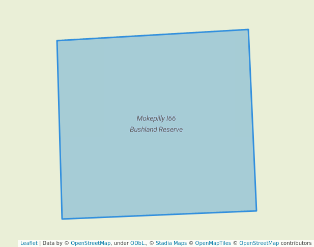 walking in Mokepilly I66 Bushland Reserve map in Pomonal