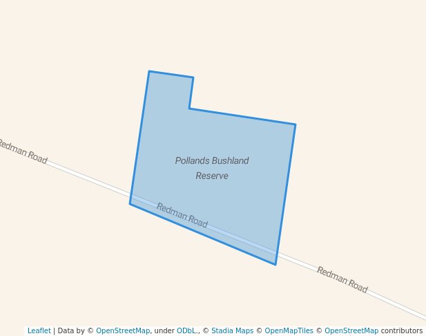 walking in Pollands Bushland Reserve map in Dobie