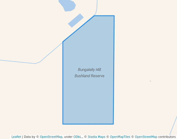walking in Bungalally I48 Bushland Reserve map in Horsham