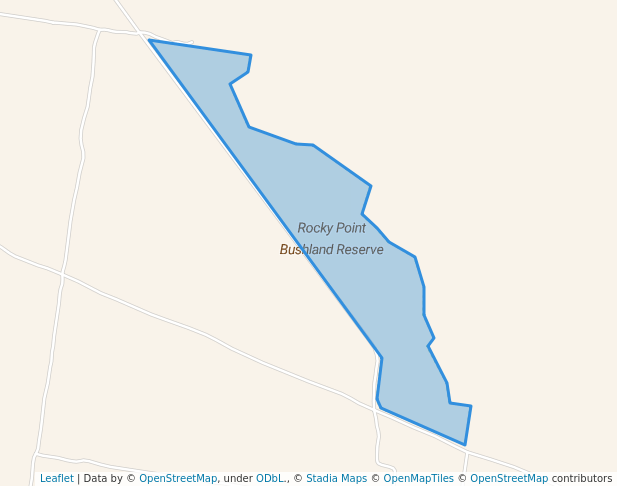 walking in Rocky Point Bushland Reserve map in Dobie