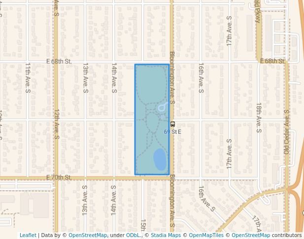 walking in Christian Park map in Richfield