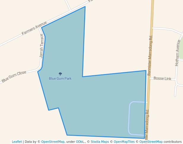 walking in Blue Gum Park map in Boddington