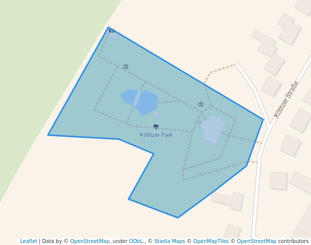 walking in Kötitzer Park map in Coswig
