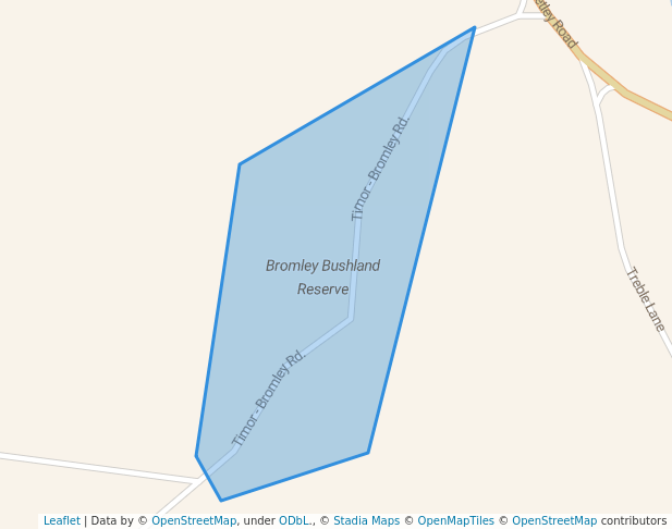 walking in Bromley Bushland Reserve map in Betley