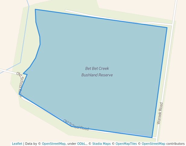 walking in Bet Bet Creek Bushland Reserve map in Alma