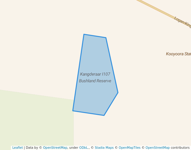 walking in Kangderaar I107 Bushland Reserve map in Mysia