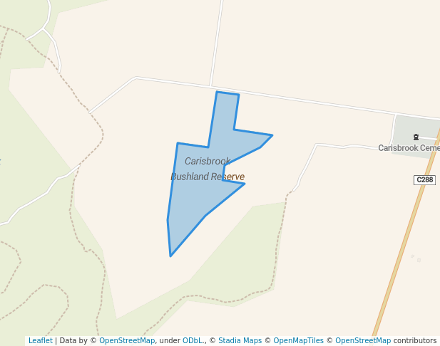 walking in Carisbrook Bushland Reserve map in Carisbrook