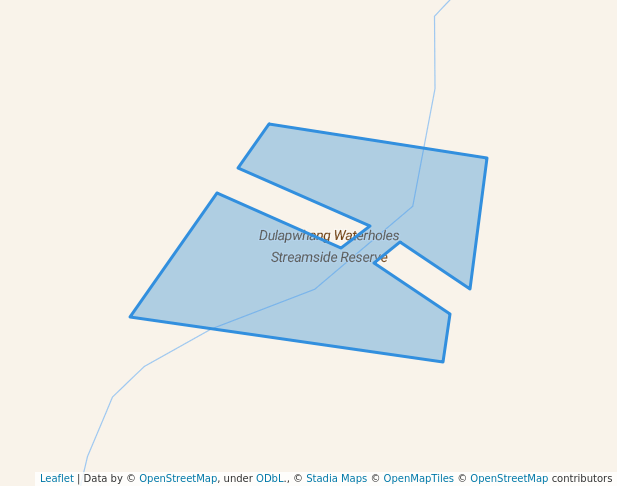 walking in Dulapwhang Waterholes Streamside Reserve map in Dunach