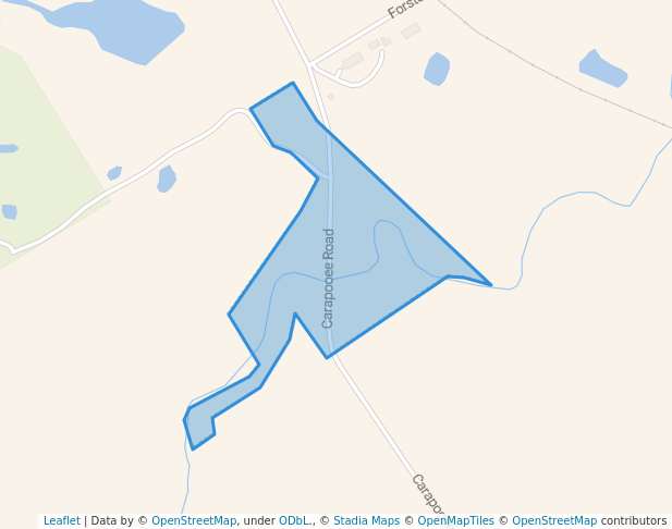 walking in Carapooee Creek Streamside Reserve map in Gooroc