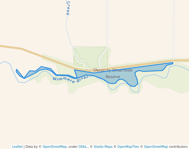 walking in Glenorchy Streamside Reserve map in Lubeck