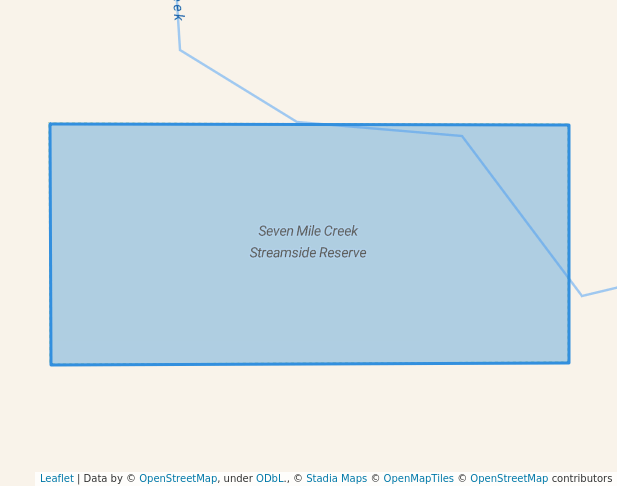 walking in Seven Mile Creek Streamside Reserve map in Navarre