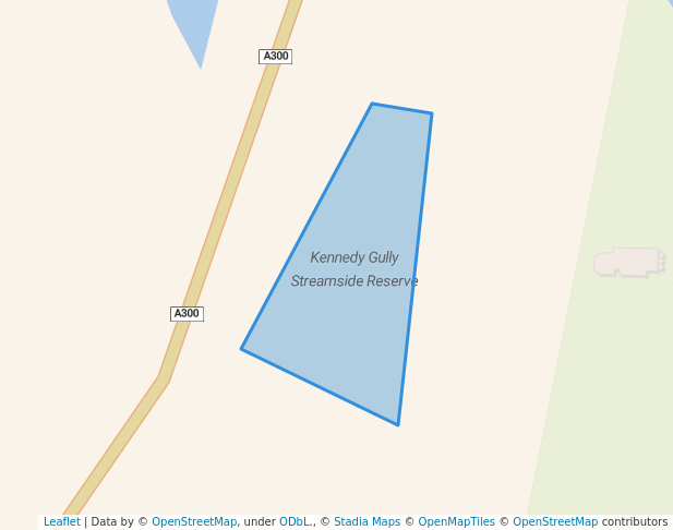 walking in Kennedy Gully Streamside Reserve map in Yapeen