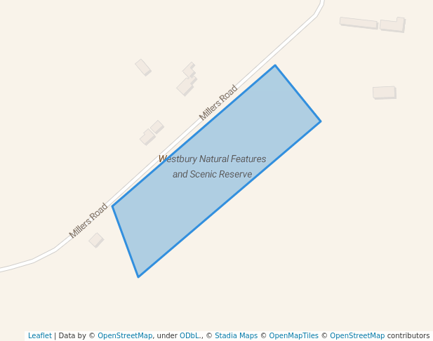 walking in Westbury Natural Features and Scenic Reserve map in Moe