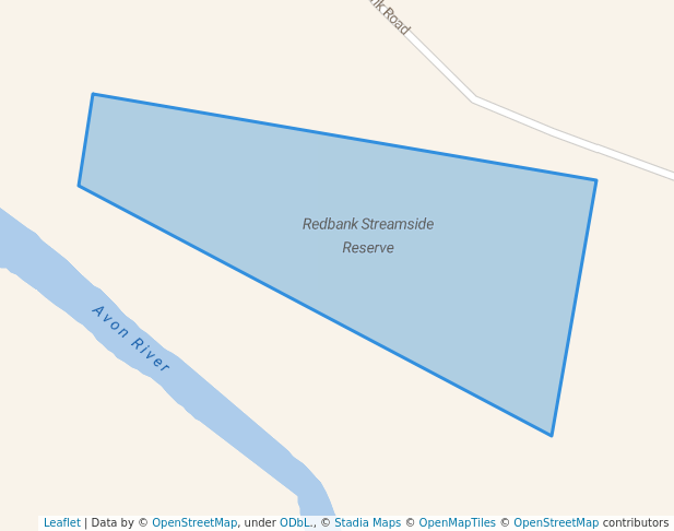 walking in Redbank Streamside Reserve map in Waterford