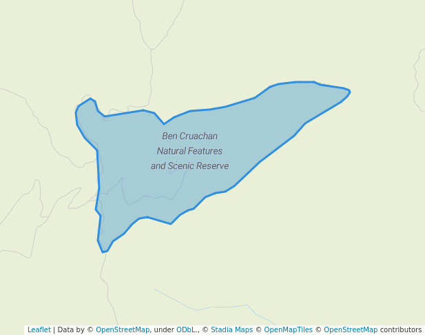 walking in Ben Cruachan Natural Features and Scenic Reserve map in Maffra