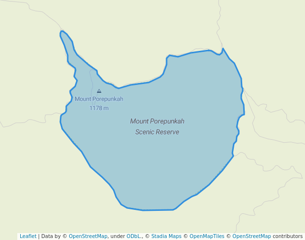 walking in Mount Porepunkah Scenic Reserve map in Buckland
