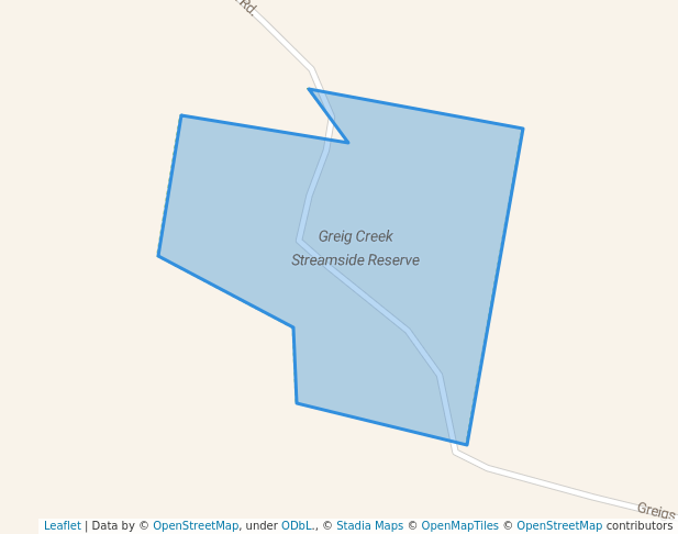 walking in Greig Creek Streamside Reserve map in Balook