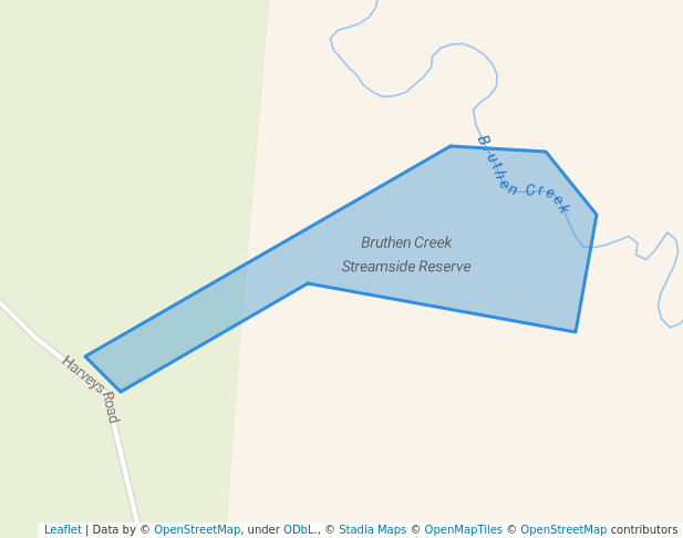 walking in Bruthen Creek Streamside Reserve map in Flynn
