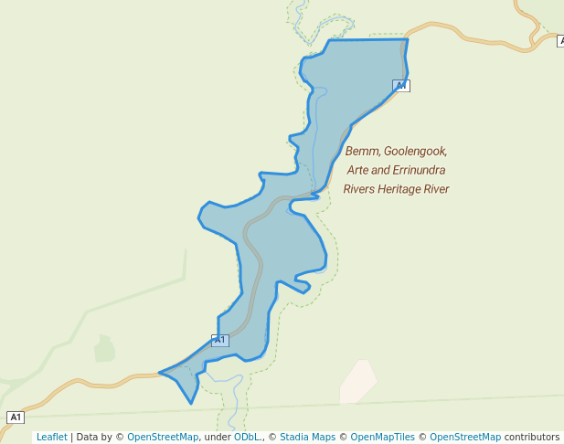walking in Bemm River Scenic Reserve map in Bemm River