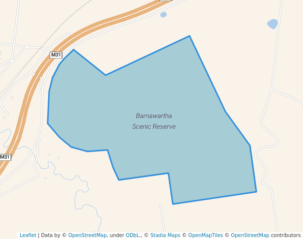 walking in Barnawartha Scenic Reserve map in Barnawartha