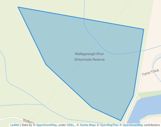 walking in Wallagaraugh River Streamside Reserve map in Genoa