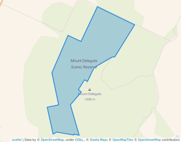 walking in Mount Delegate Scenic Reserve map in Bendoc
