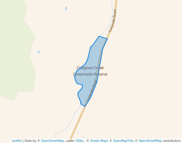 walking in Cudgewa Creek Streamside Reserve map in Ebden