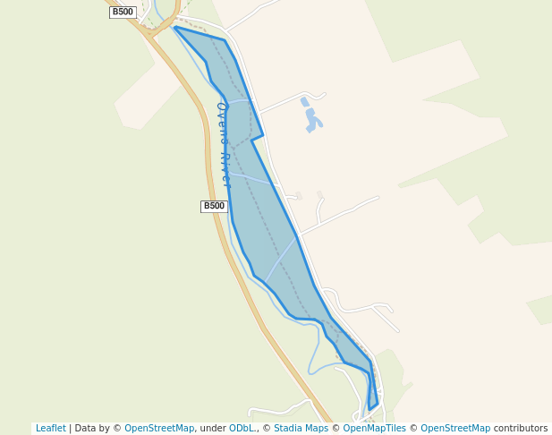 walking in Ovens River J20 Streamside Reserve map in Smoko